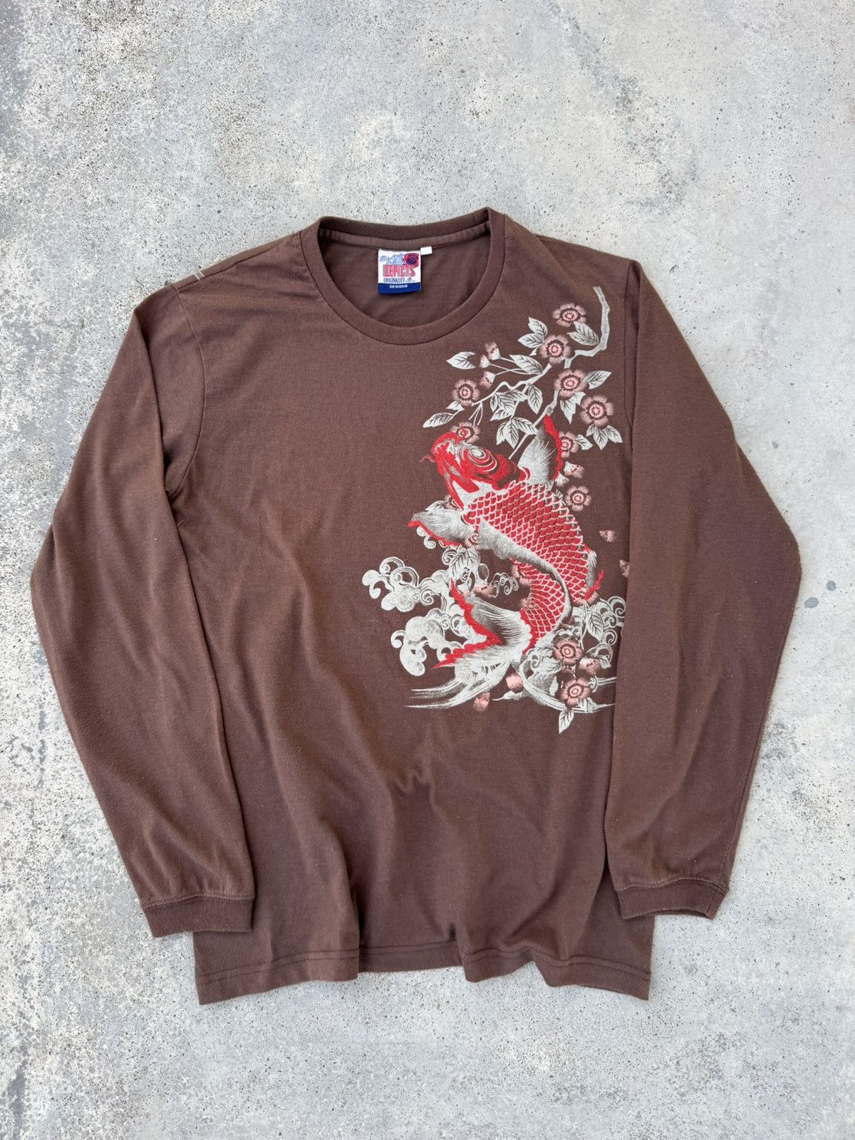 Japanese Brand Sukajan Japanese Koi Fish Long Sleeve Size US L / EU 52-54 / 3 - 4 Thumbnail