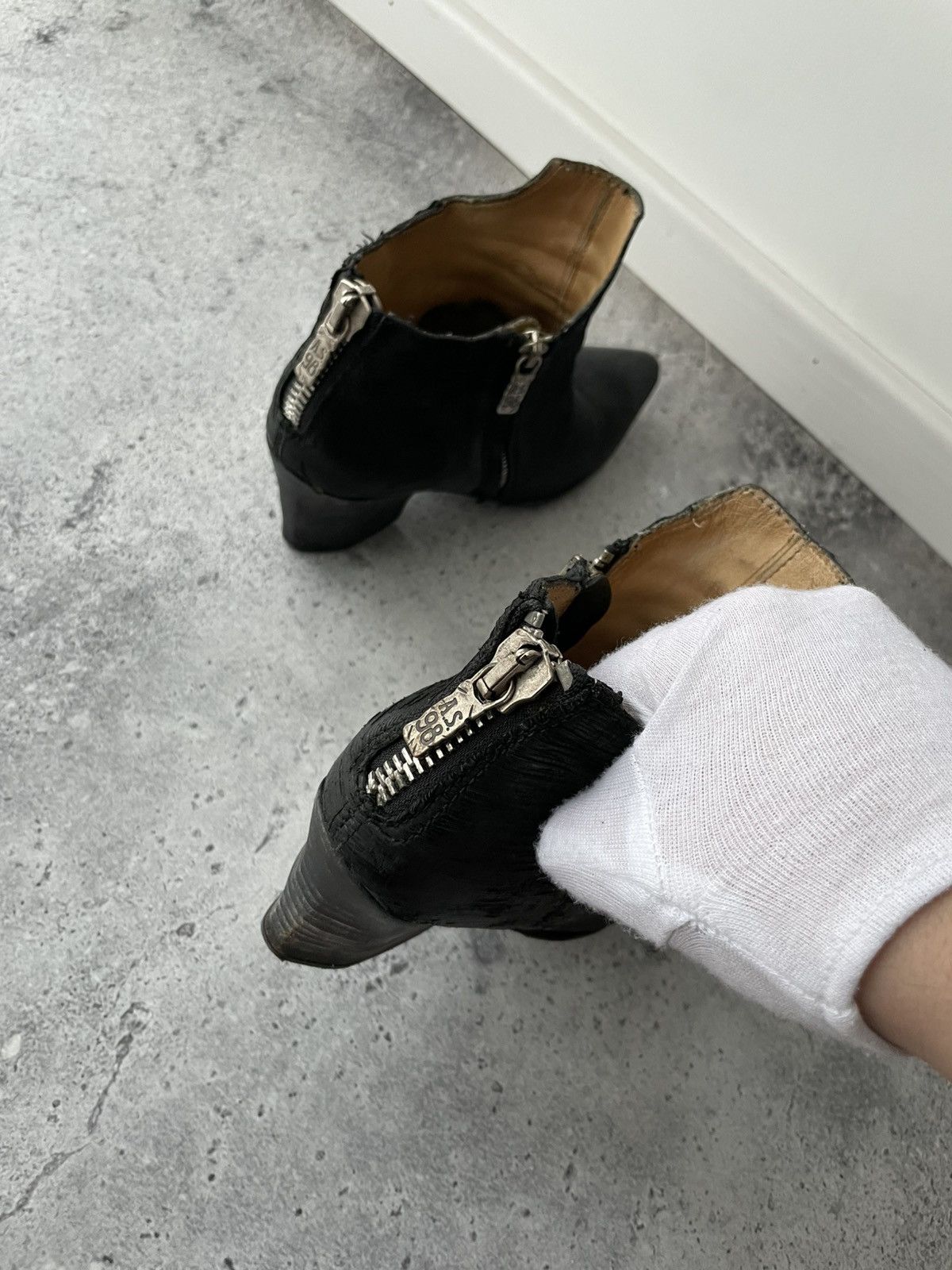A.S.98 A.S.98 Airstep Cossacks Avant Garde Black Leather Shoes Size US 7 / IT 37 - 8 Thumbnail
