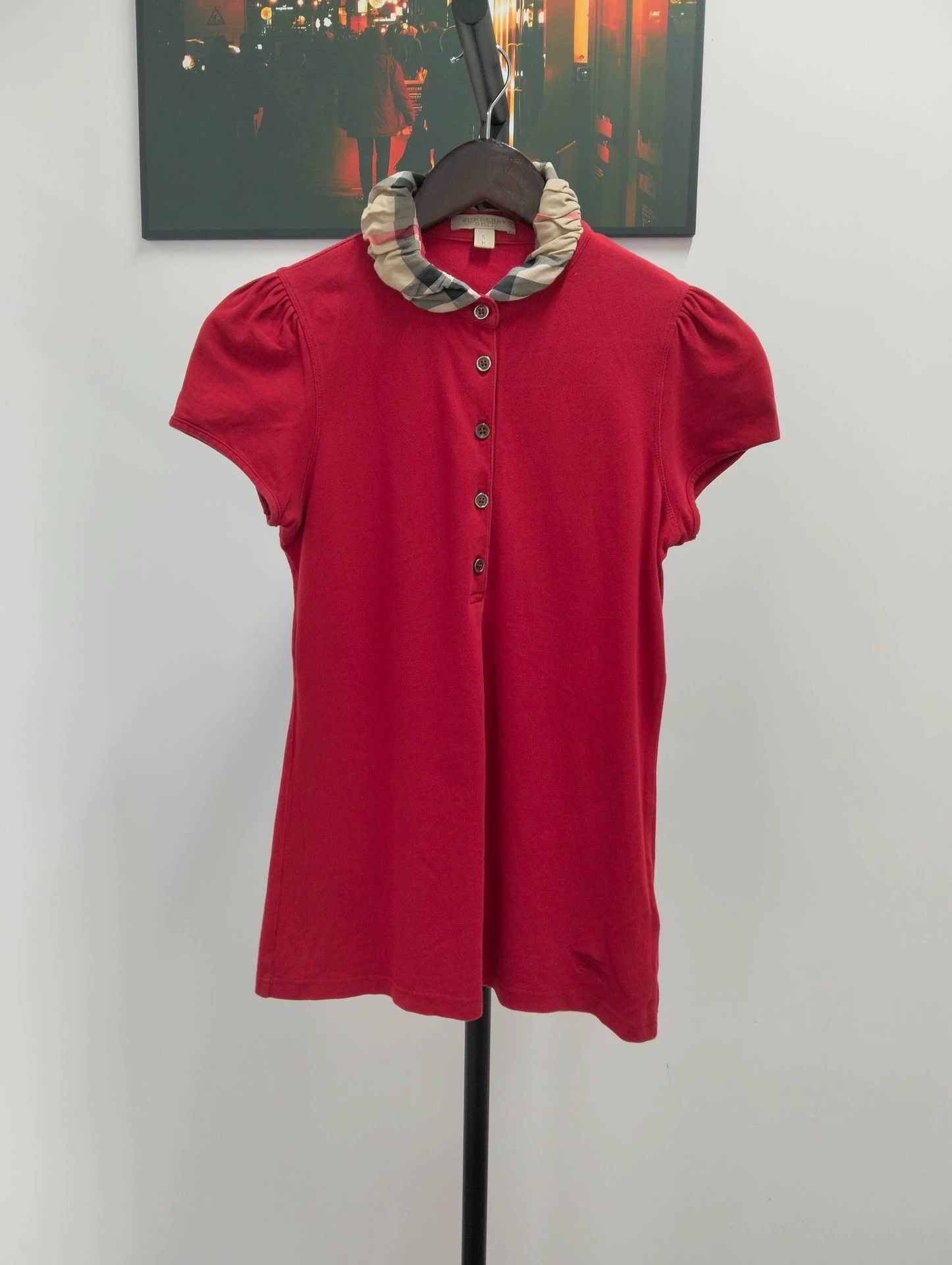 Burberry Burberry Red Polo Shirt S - dmc Size US S / EU 44-46 / 1 - 1 Thumbnail