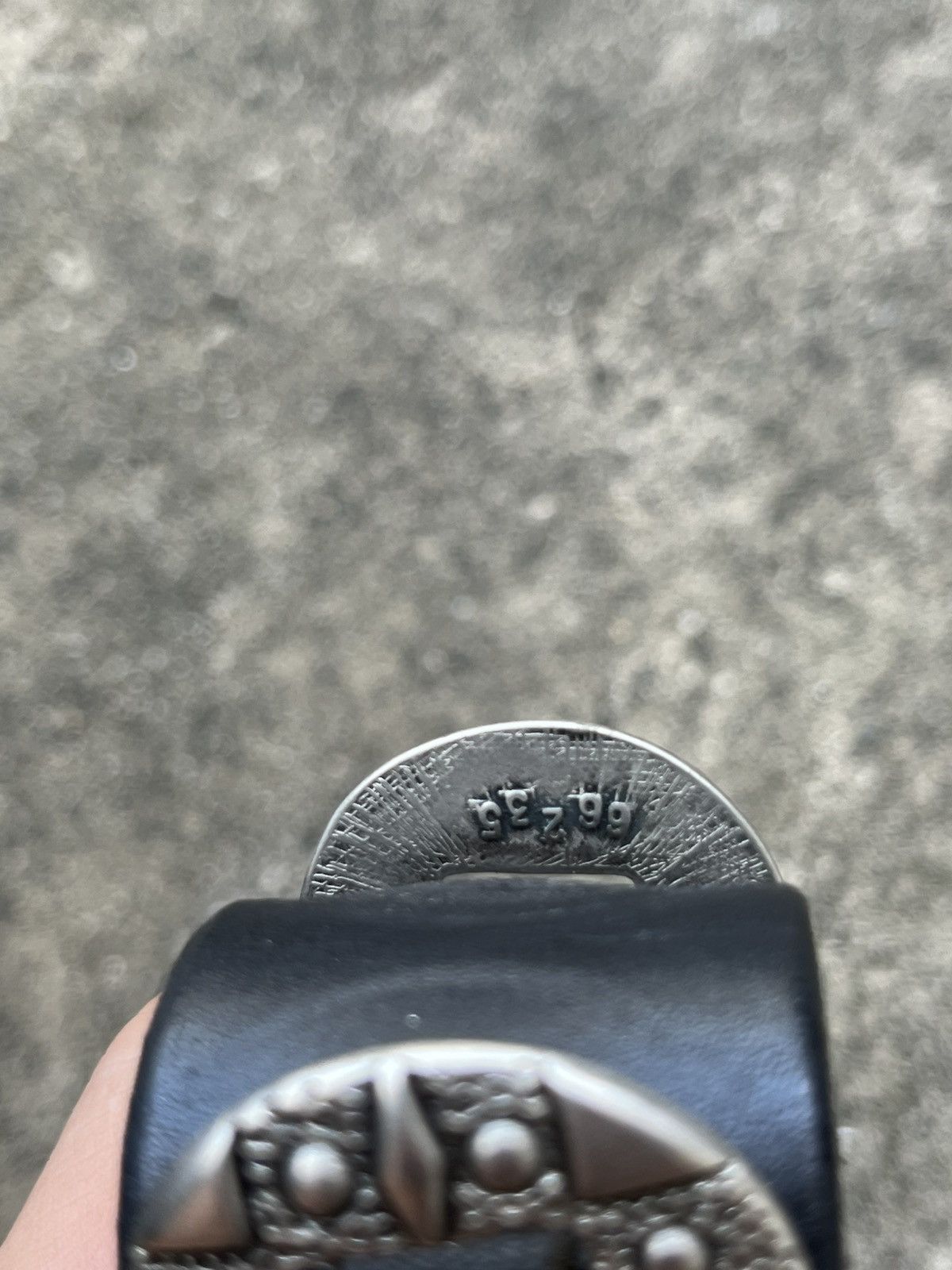 Genuine Leather KAPITAL STYLE //Vtg. CANADIAN CONCHO LEATHER BELT Size 30 - 11 Thumbnail