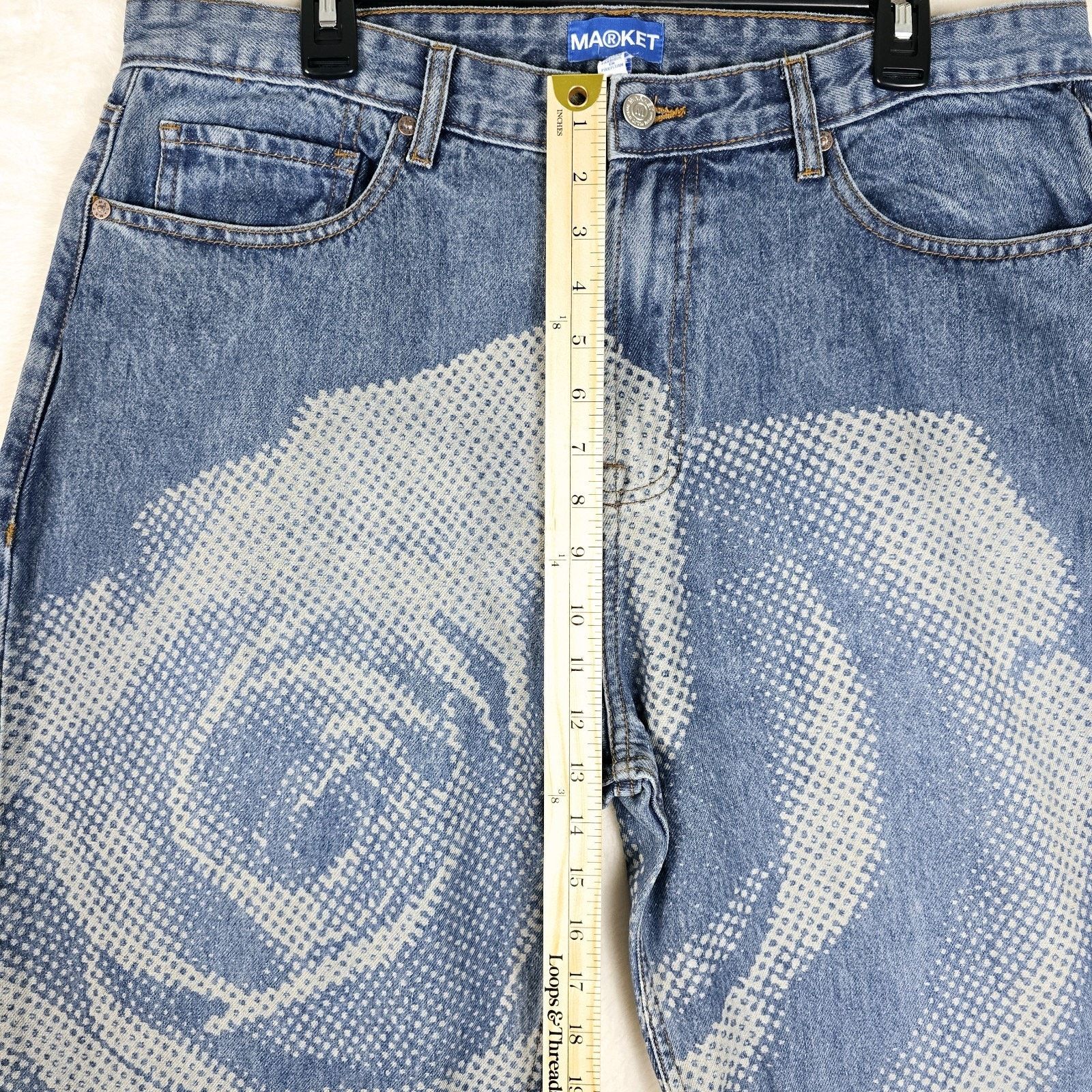Market Chinatown Market Rose Parade Straight Leg Jeans XL 36x30 Size US 36 / EU 52 - 11 Thumbnail
