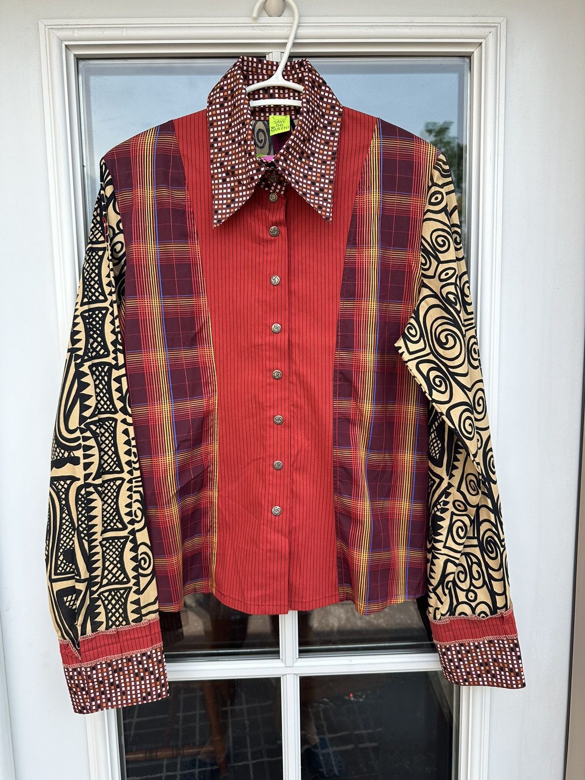 New Save The Queen Gorgeous patterned shirt blouse