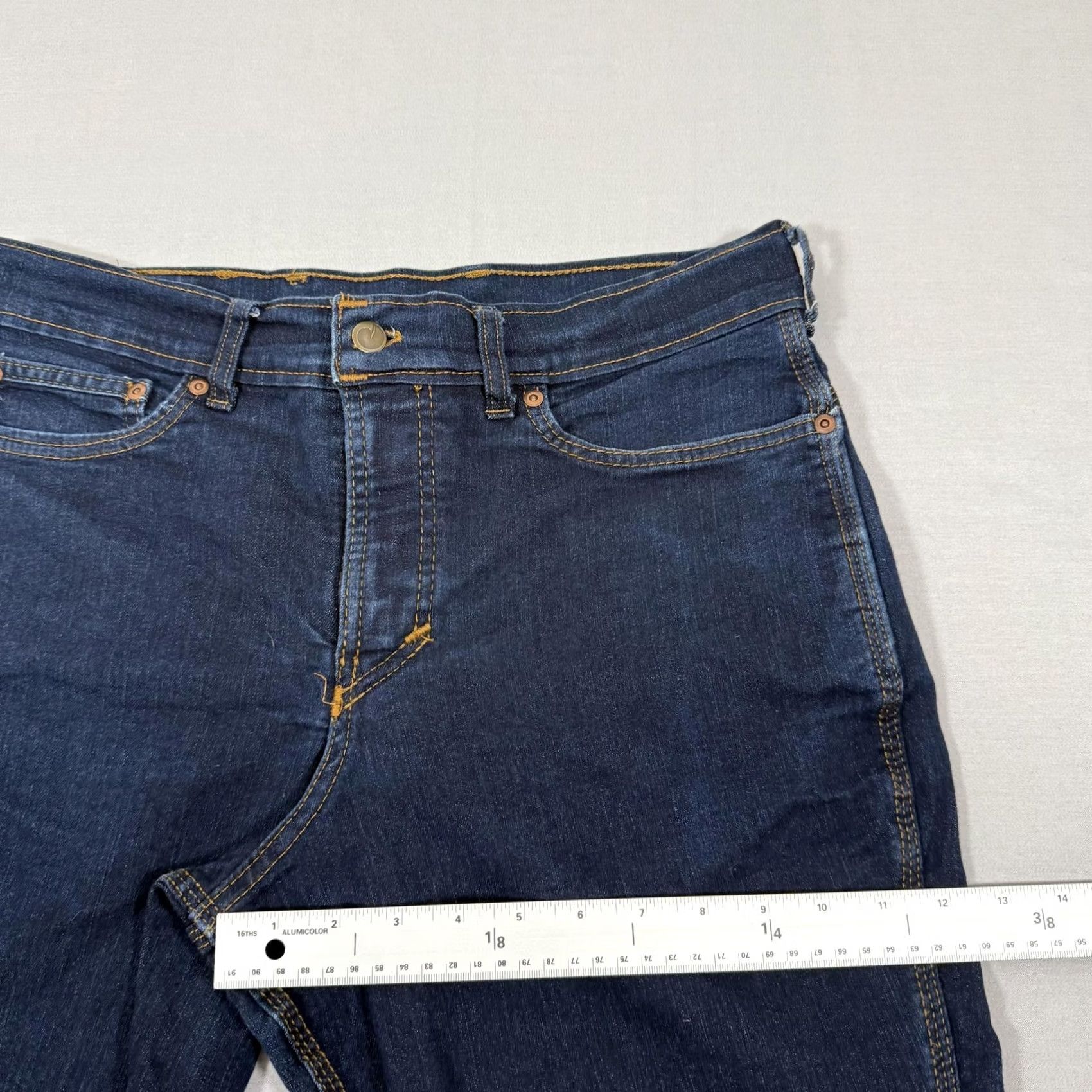 Vintage Origin Jeans Men 32x32 Blue Slim Straight Fit Stretch Denim Pants USA Made Size US 32 / EU 48 - 7 Thumbnail