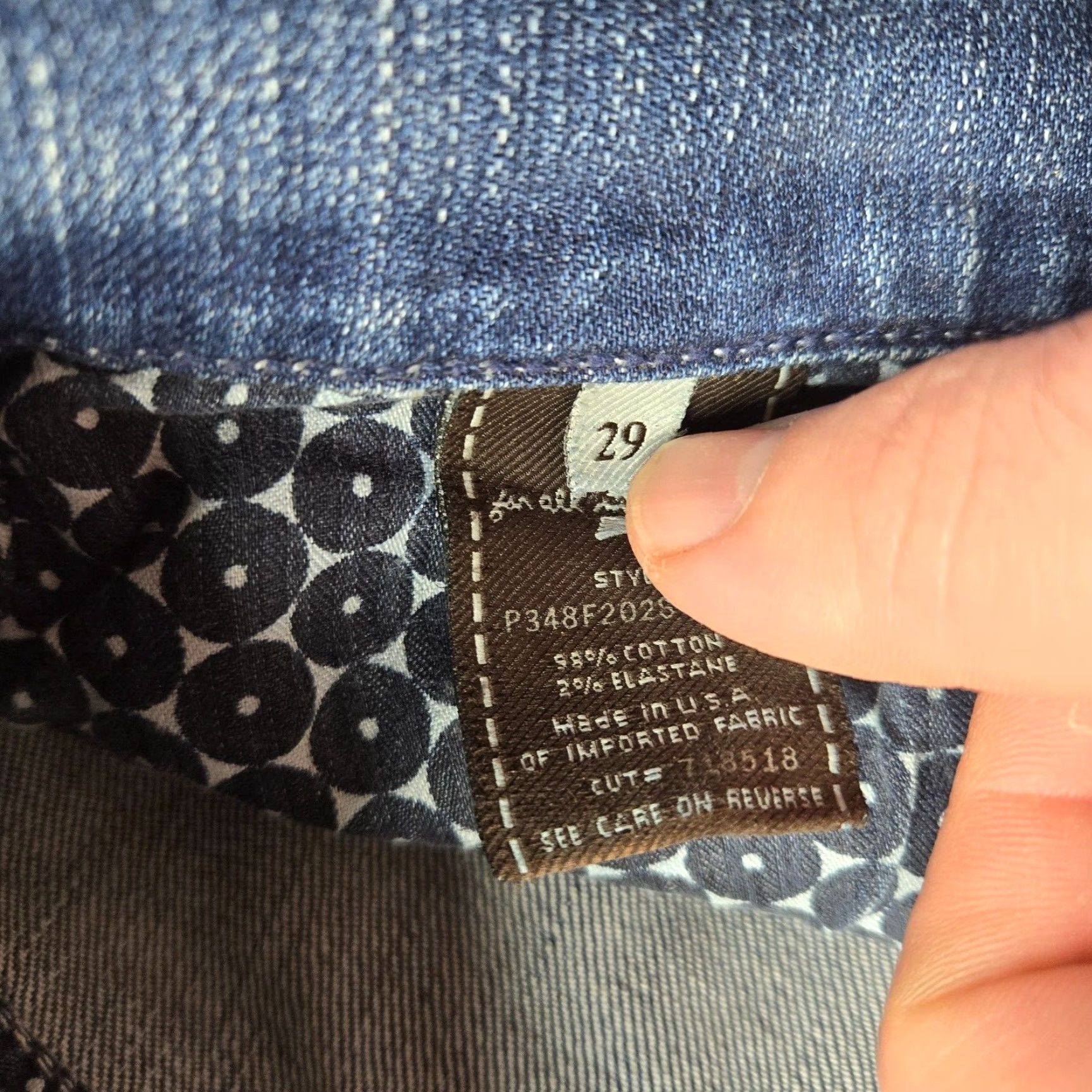 7 For All Mankind 7 For All Mankind Jeans Blue Denim Cotton Straight Leg Regular Fit Women's 29 Size 29" - 5 Thumbnail