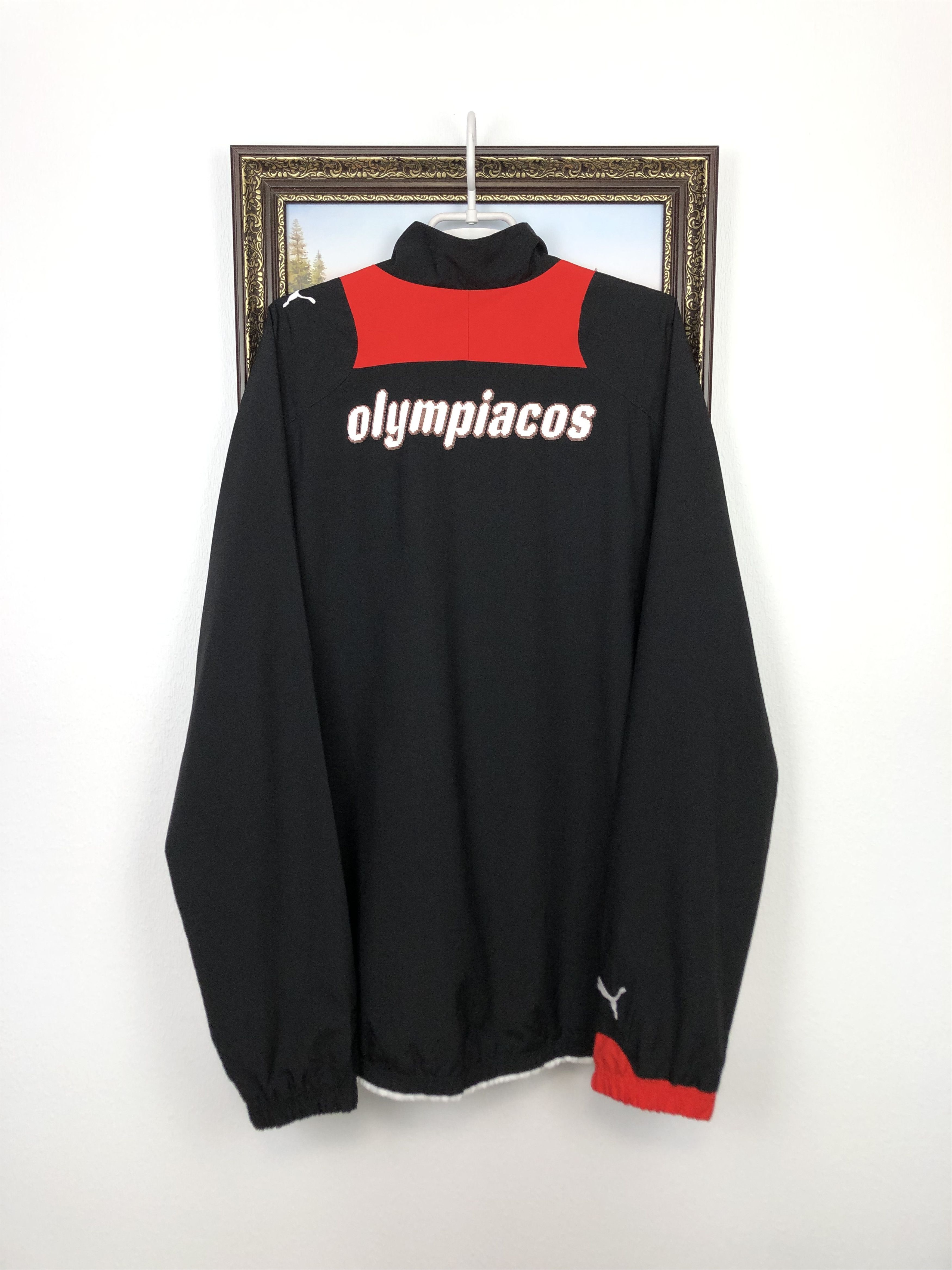 Puma Vintage Olympiacos Football Jacket Train Soccer Track Top Size US XXL / EU 58 / 5 - 7 Thumbnail