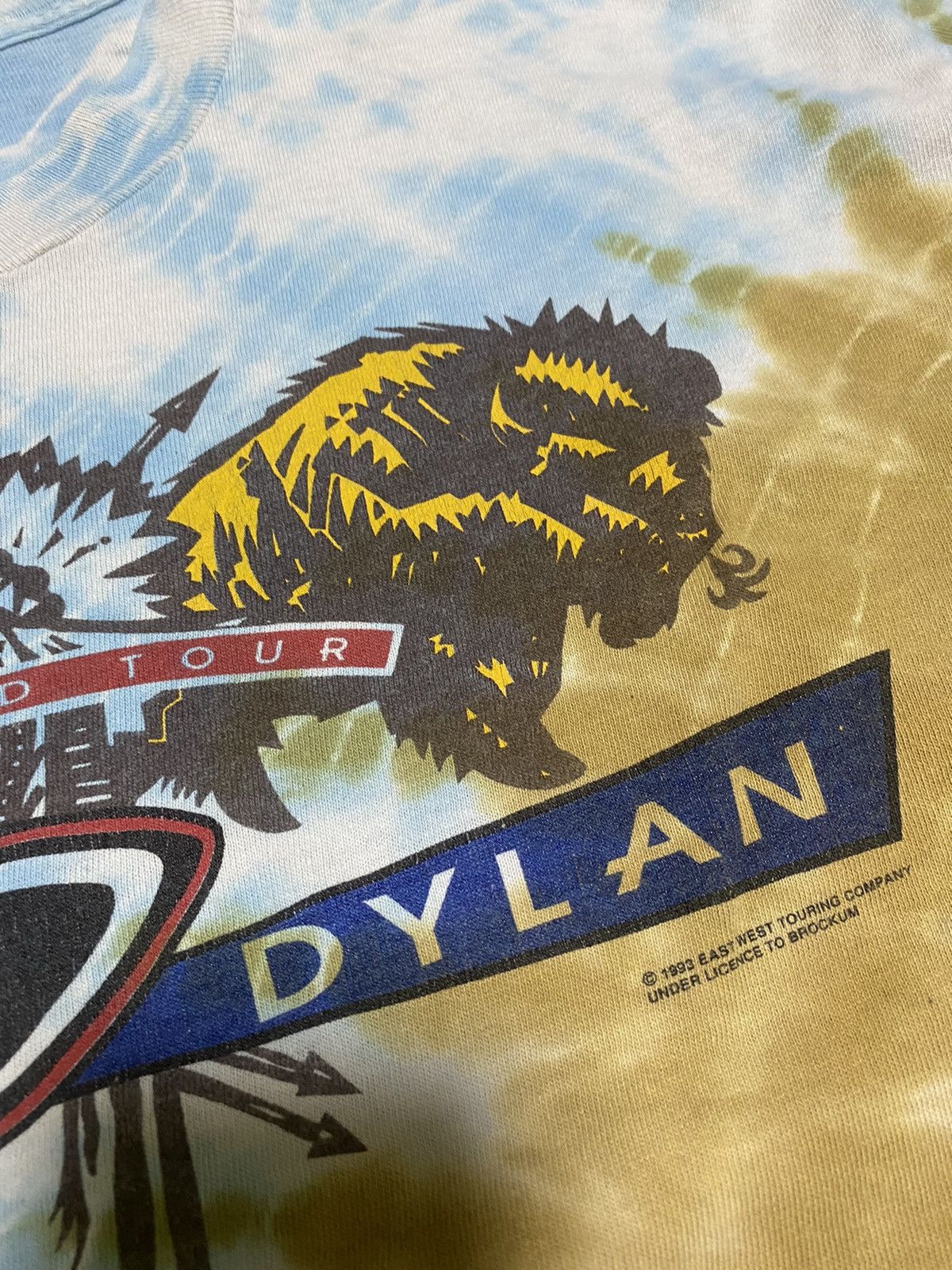 Band Tees × Vintage Vintage 90’s Bob Dylan World Tour Tie Dye FOTL Tee Size US L / EU 52-54 / 3 - 9 Thumbnail