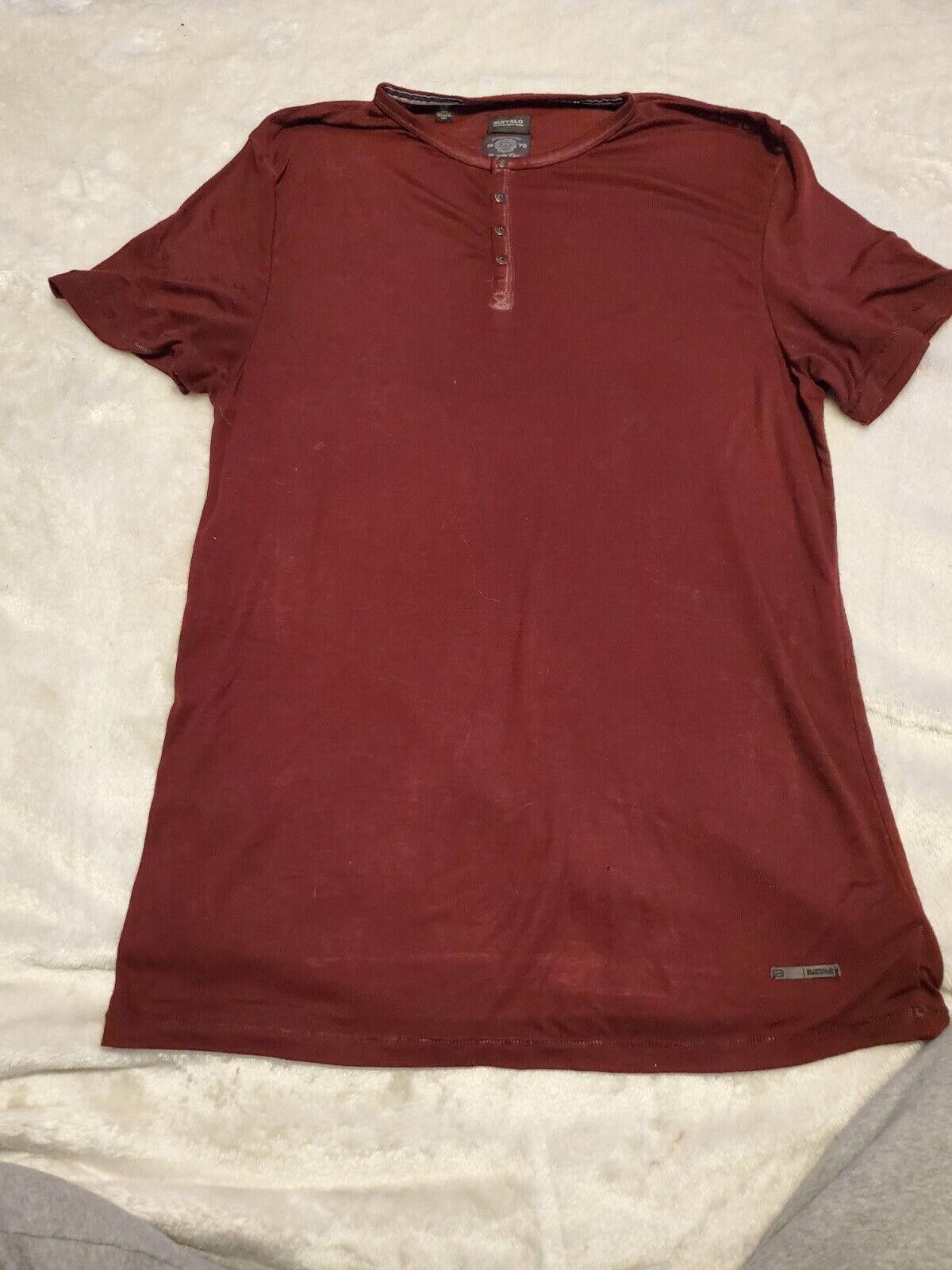 Designer Buffalo Davis Bitton Maroon T Shirt Size L Size US L / EU 52-54 / 3 - 1 Thumbnail