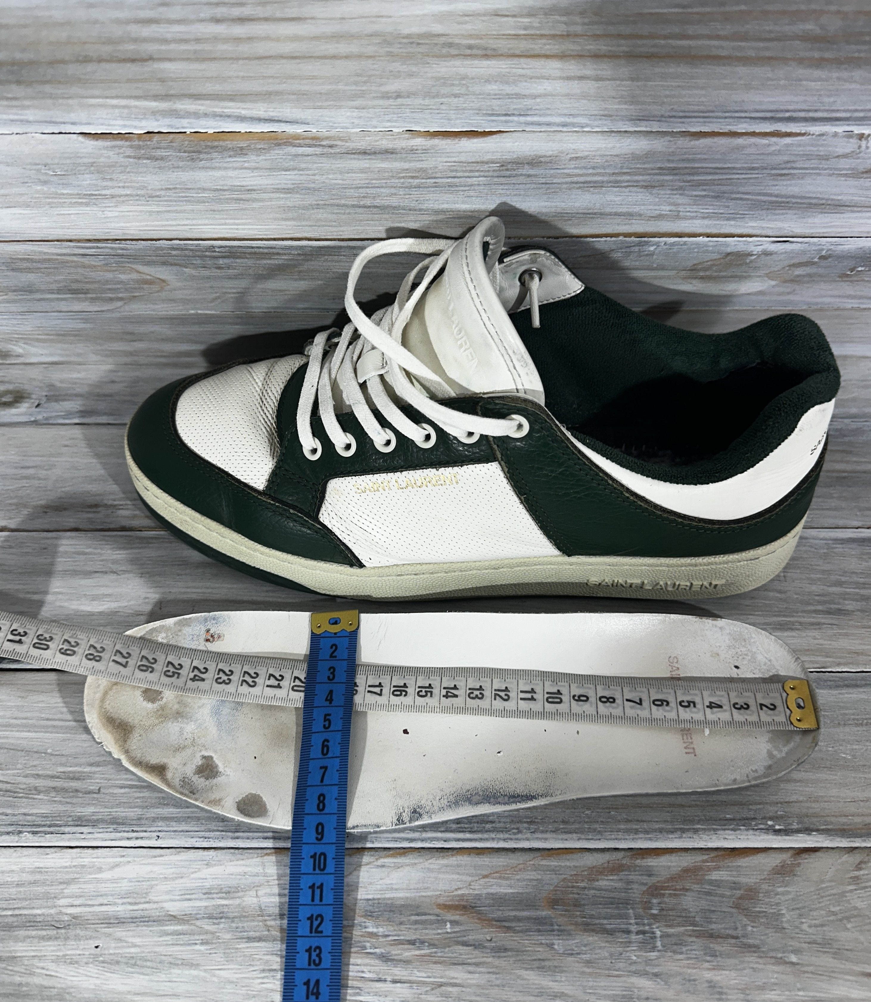 Yves Saint Laurent SAINT LAURENT SL/61 Low-Top Leather Sneakers Made In Italy Size US 10 / EU 43 - 12 Thumbnail