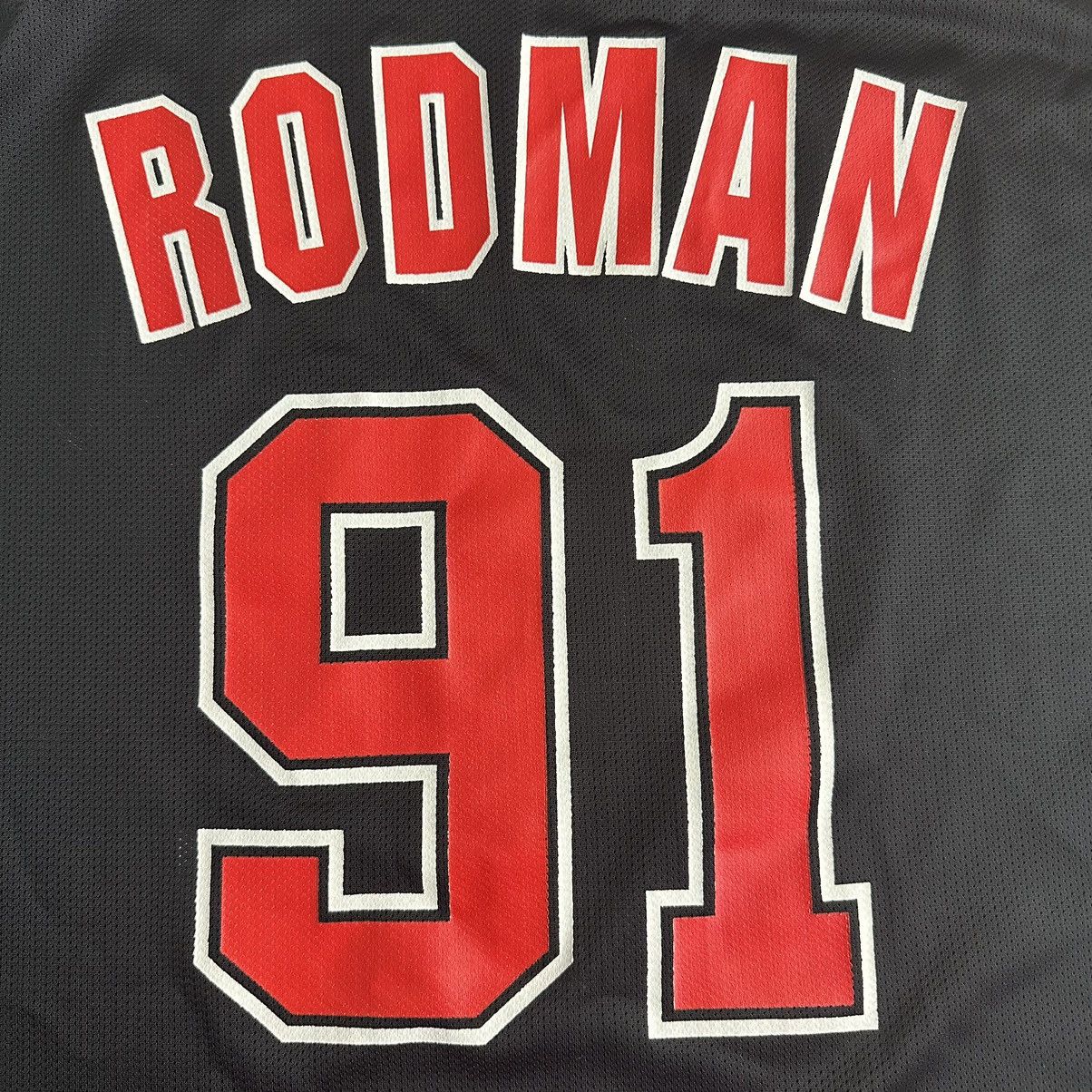Champion × NBA × Vintage Vtg 90s Champion Jersey NBA Dennis Rodman #91 Chicago Bulls Size US L / EU 52-54 / 3 - 6 Thumbnail
