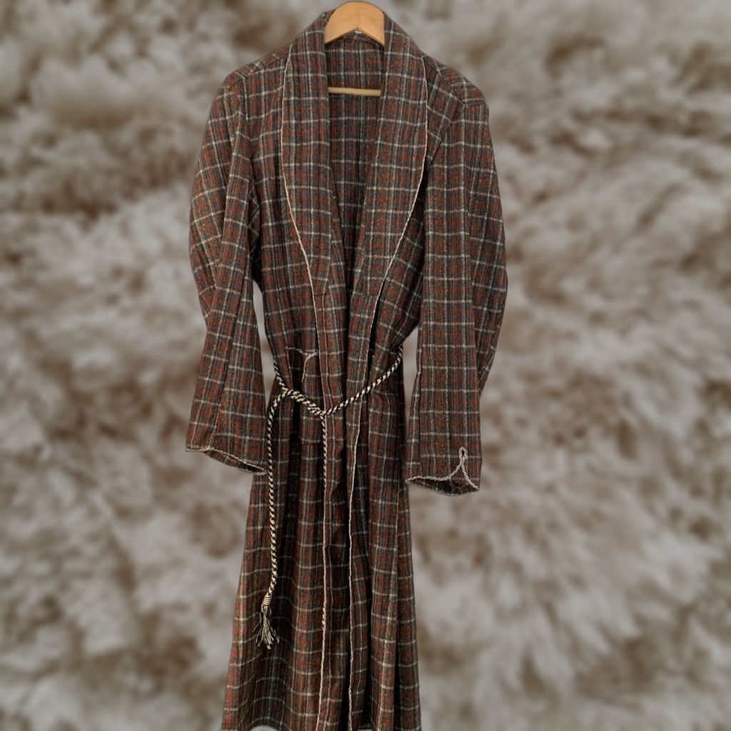 KVIC KHADI Hand Spun Hand Woven Robe S/M Women Multicolor Shift Dress Length 50 Closure Tie