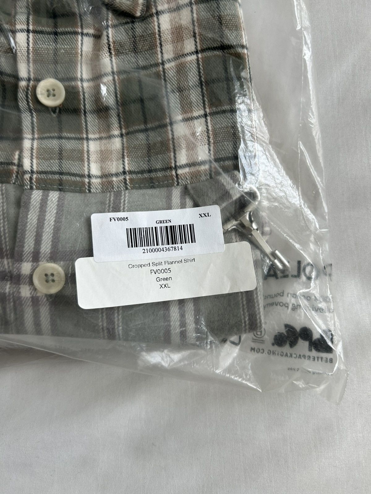 Reese Cooper Reese Cooper Cropped Split Flannel Shirt USA Size US XXL / EU 58 / 5 - 12 Thumbnail