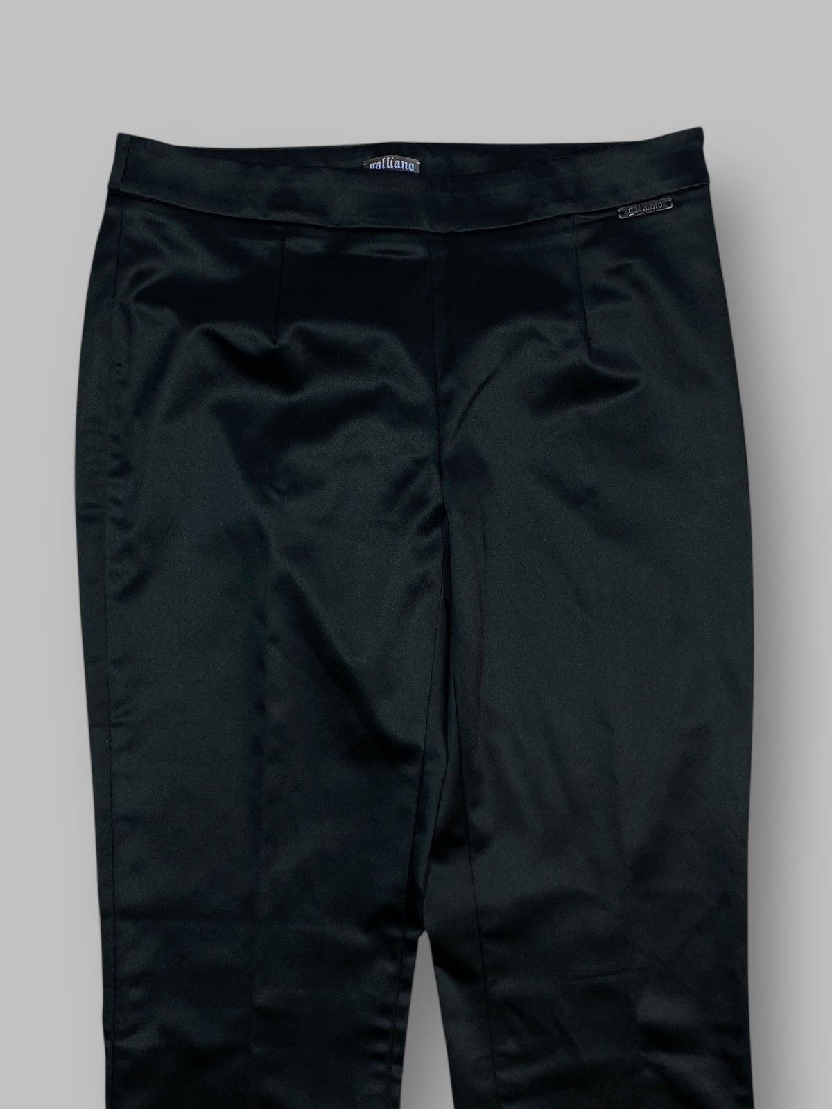 John Galliano Galliano Black Acetate Nylon Slim Pants Size 30" / US 8 / IT 44 - 4 Thumbnail