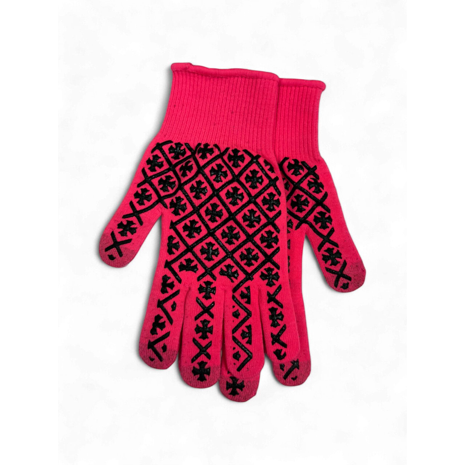 Chrome Hearts Chrome Hearts Pink Plus Logo Work Gloves Size ONE SIZE - 2 Thumbnail