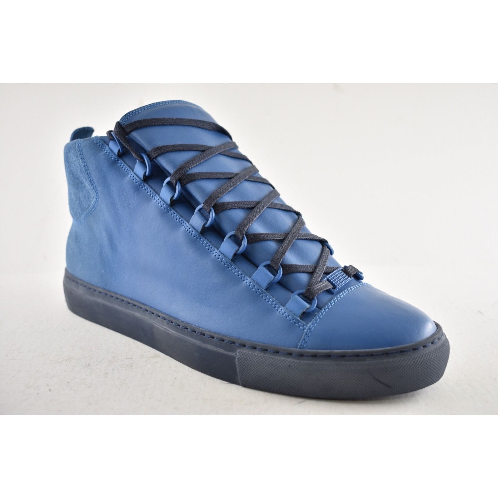 Balenciaga Balenciaga Mens Arena Blue Suede High Top Sneaker 43 10 Size US 10 / EU 43 - 4 Thumbnail