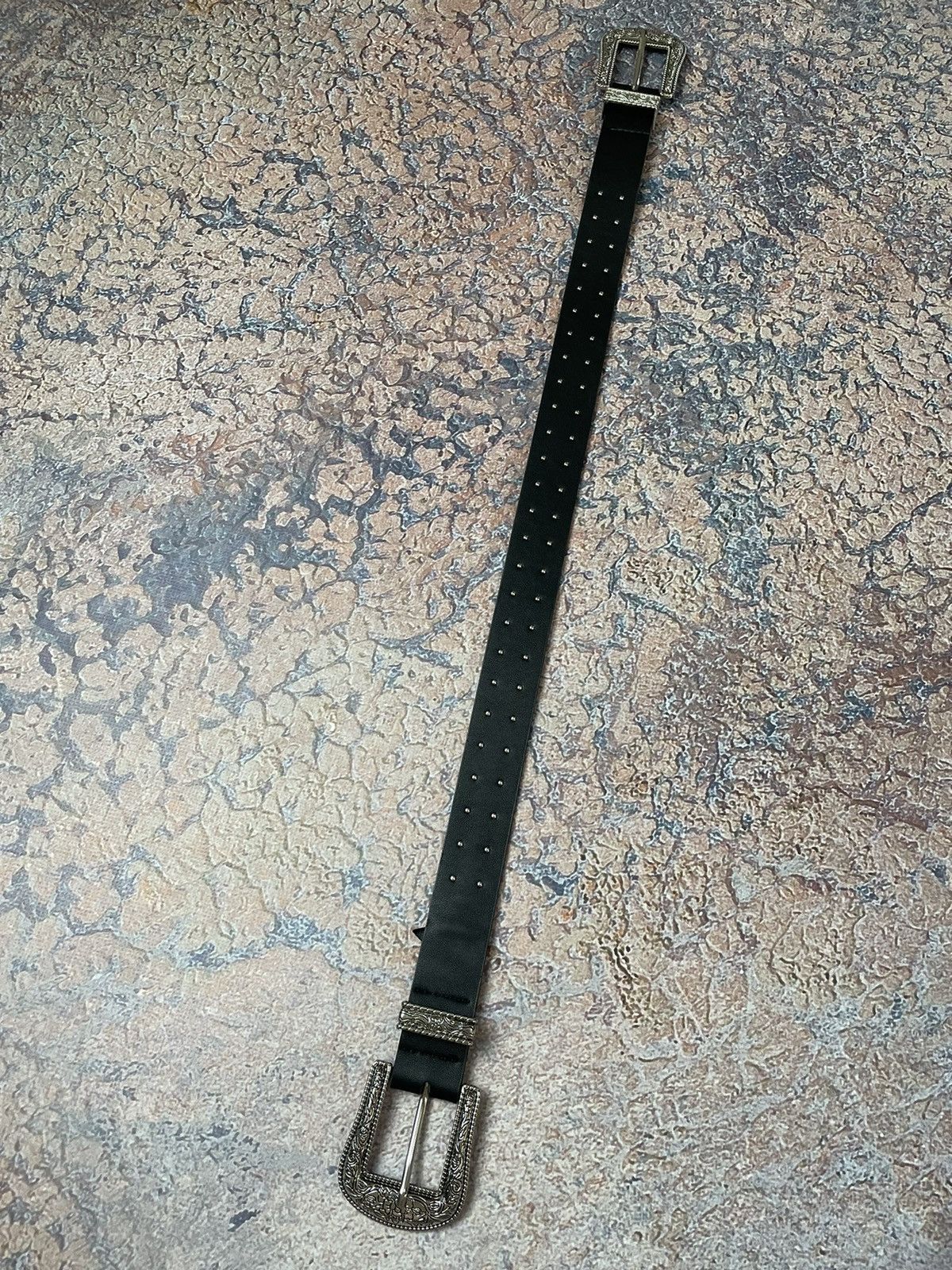 Designer Vintage black American western cowboy boho star-studded belt Size ONE SIZE - 6 Thumbnail