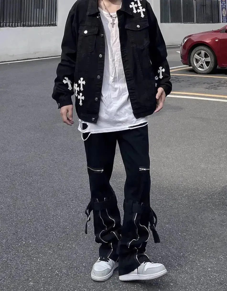 Japanese Brand Hip Hop Personalized Zipper Micro Horn Jeans Size US 30 / EU 46 - 3 Thumbnail