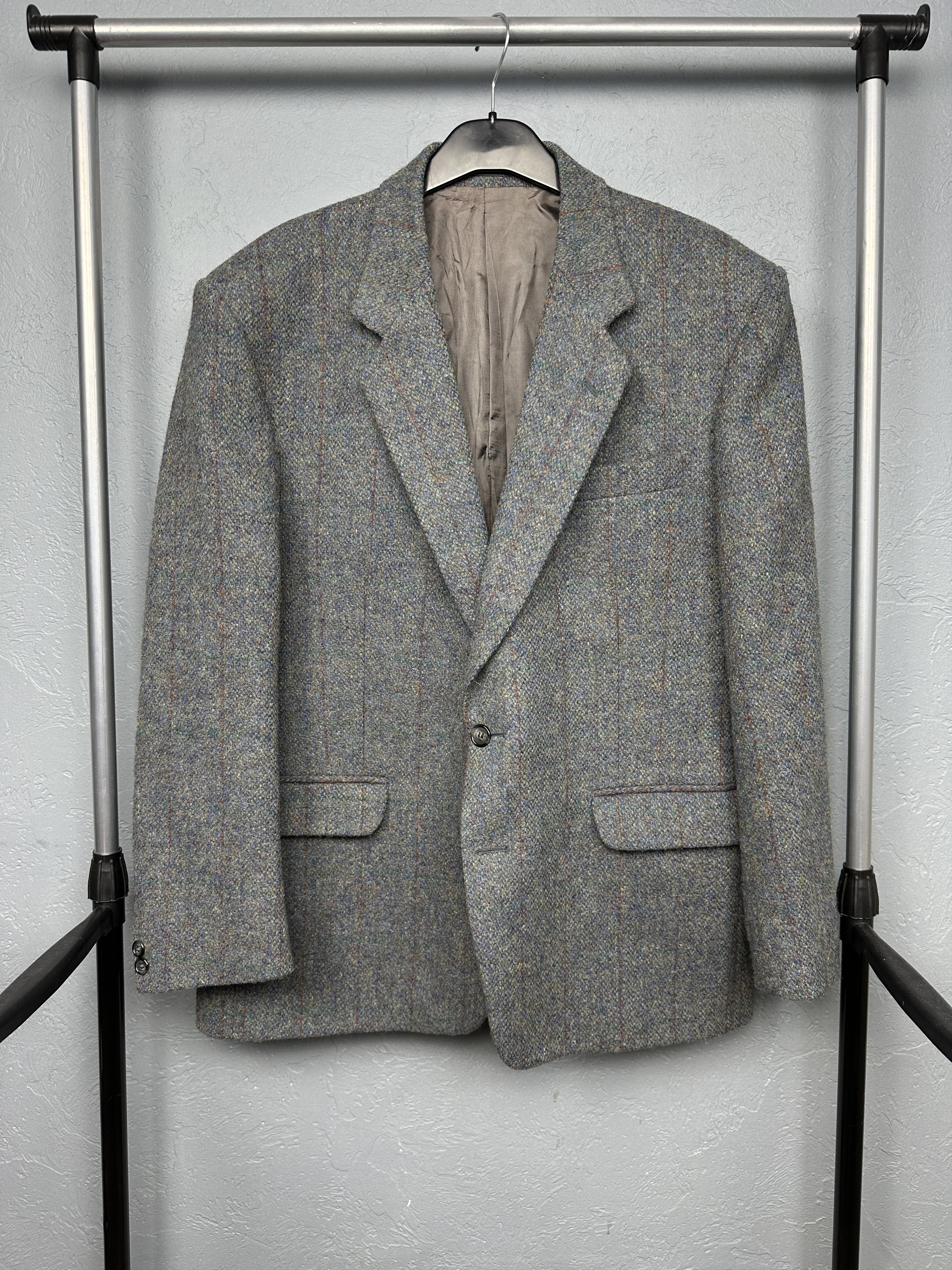 Harris Tweed Harris Tweed Wool Vintage Mens Two Buttons Blazer Jacket Size 44R - 1 Thumbnail
