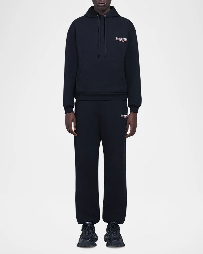 Balenciaga o1srvl11e0325 Political Campaign Hoodie Medium Fit in Black Size US M / EU 48-50 / 2 - 2 Thumbnail