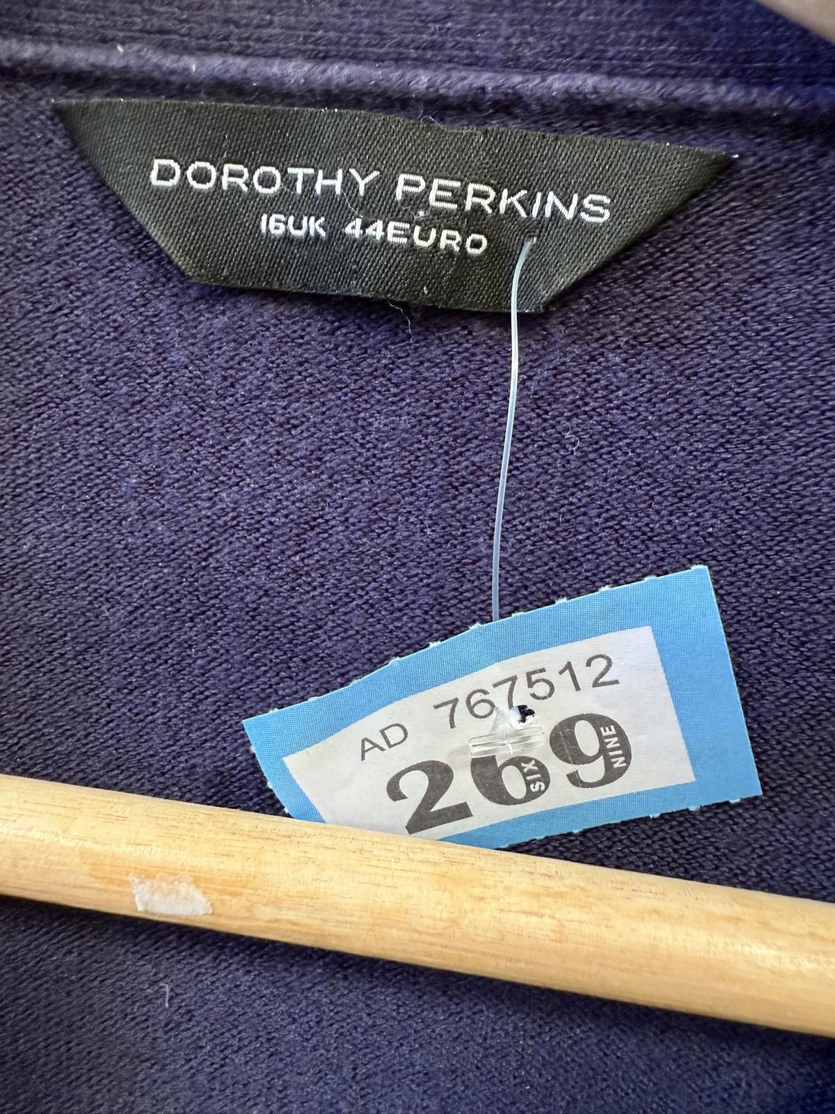 Designer Dorothy Perkins Navy Blue Long Sleeve Tunic Size XL / US 12-14 / IT 48-50 - 2 Thumbnail