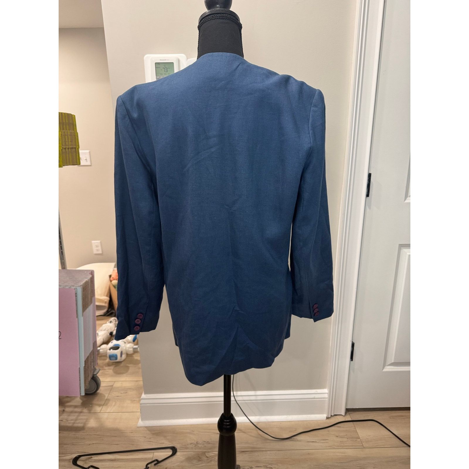 Jos. A. Bank Vintage 100% Linen Single Breasted Lined Blazer Classic 10 Size L / US 10 / IT 46 - 7 Thumbnail