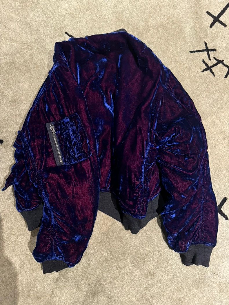 Haider Ackermann HAIDER ACKERMANN FW15 Purple Velvet Baseball Jacket 2502-N Size US L / EU 52-54 / 3 - 5 Thumbnail