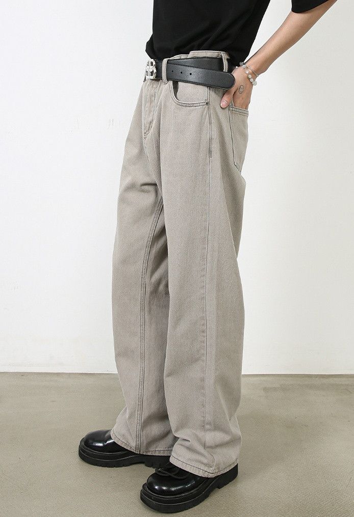 Japanese Brand × Jean Men's washed light grey jeans Size US 32 / EU 48 - 6 Thumbnail