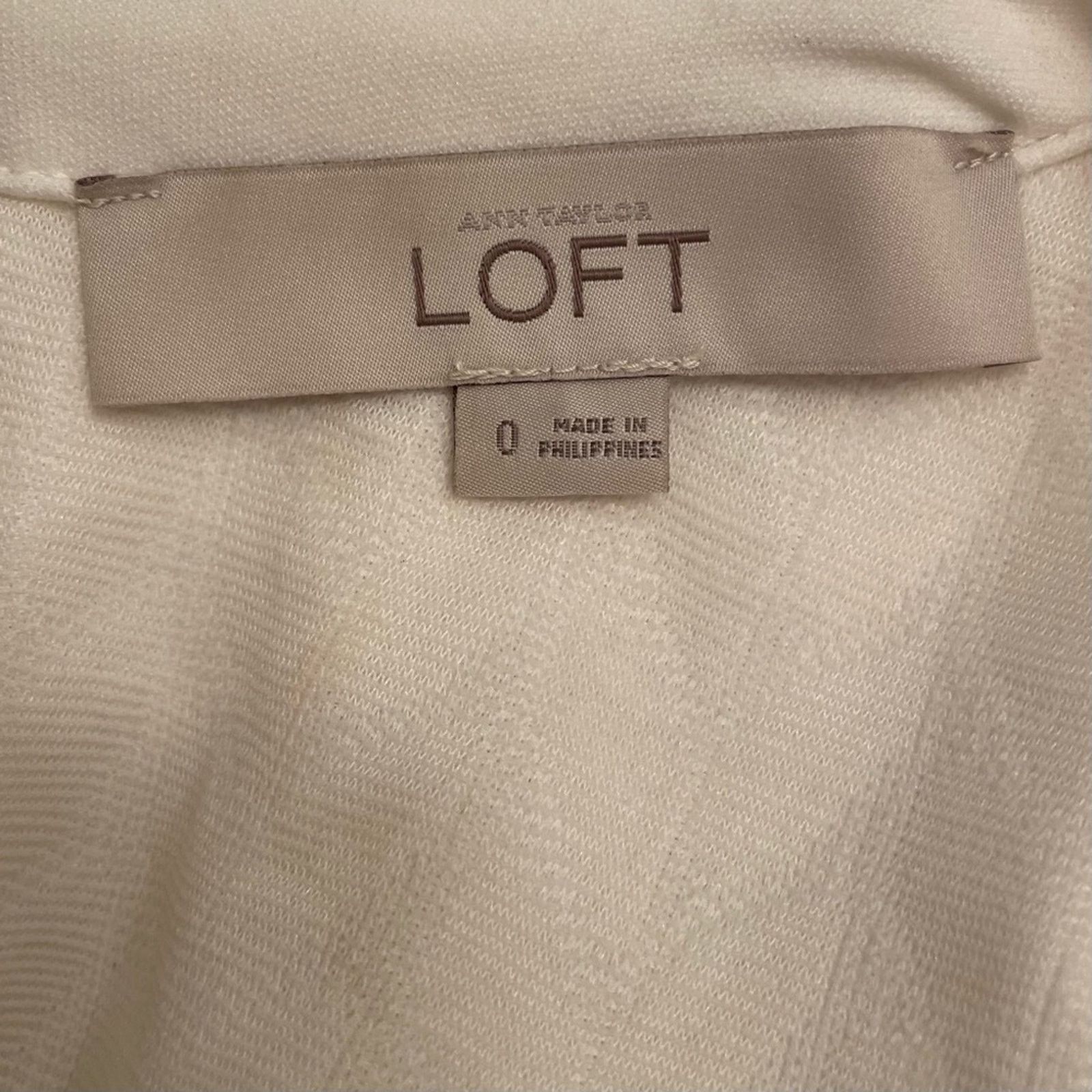 Loft Ann Taylor LOFT White Quilted Dress 0 Size XS / US 0-2 / IT 36-38 - 11 Thumbnail