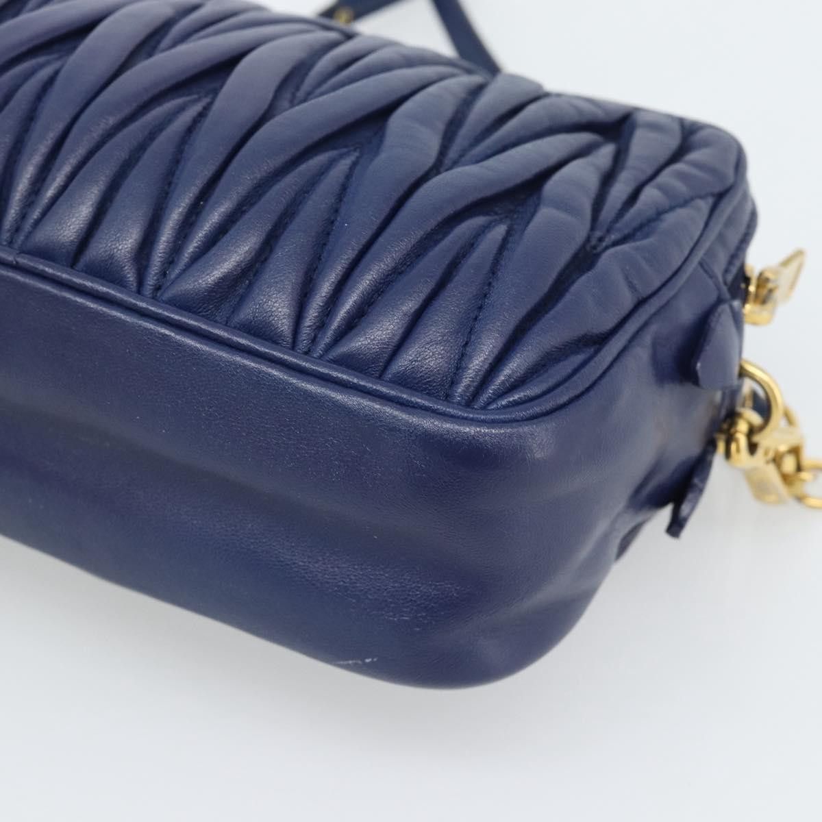 Miu Miu Borsa a tracolla Miu Miu Matelassé in pelle blu e oro, Size ONE SIZE - 12 Thumbnail