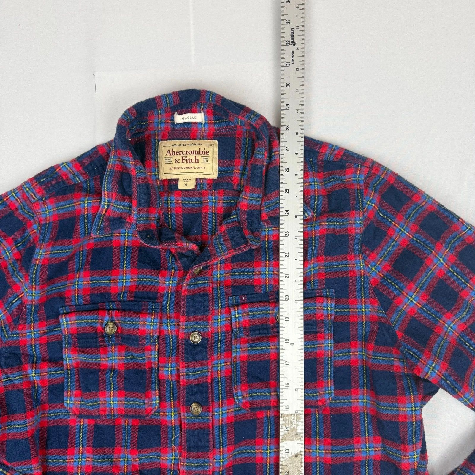 Abercrombie & Fitch Abercrombie & Fitch Vintage Men's XL Long Sleeve Plaid Flann Size US XL / EU 56 / 4 - 2 Thumbnail