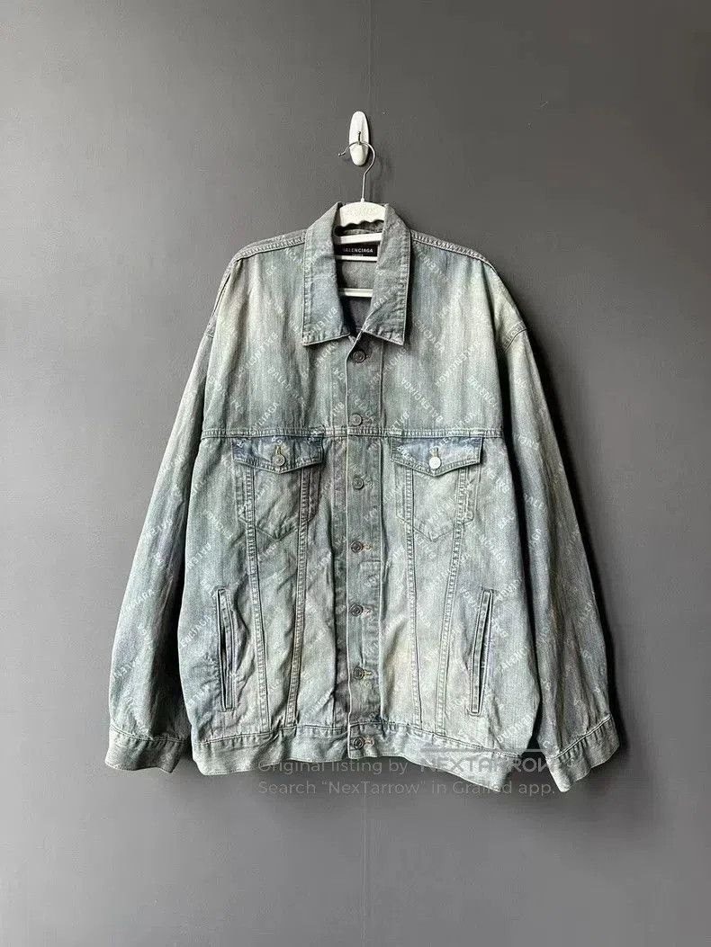 Balenciaga Balenciaga All-Over Print Denim Jacket. Size US XXL / EU 58 / 5 - 1 Thumbnail