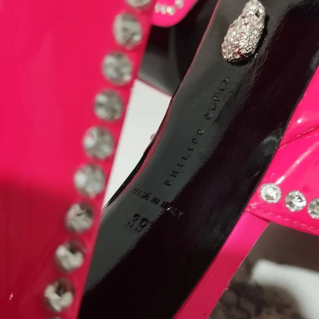 Philipp Plein Philipp Plein 120mm Cryst-Embelished Pink Platform Size US 9 / IT 39 - 10 Thumbnail