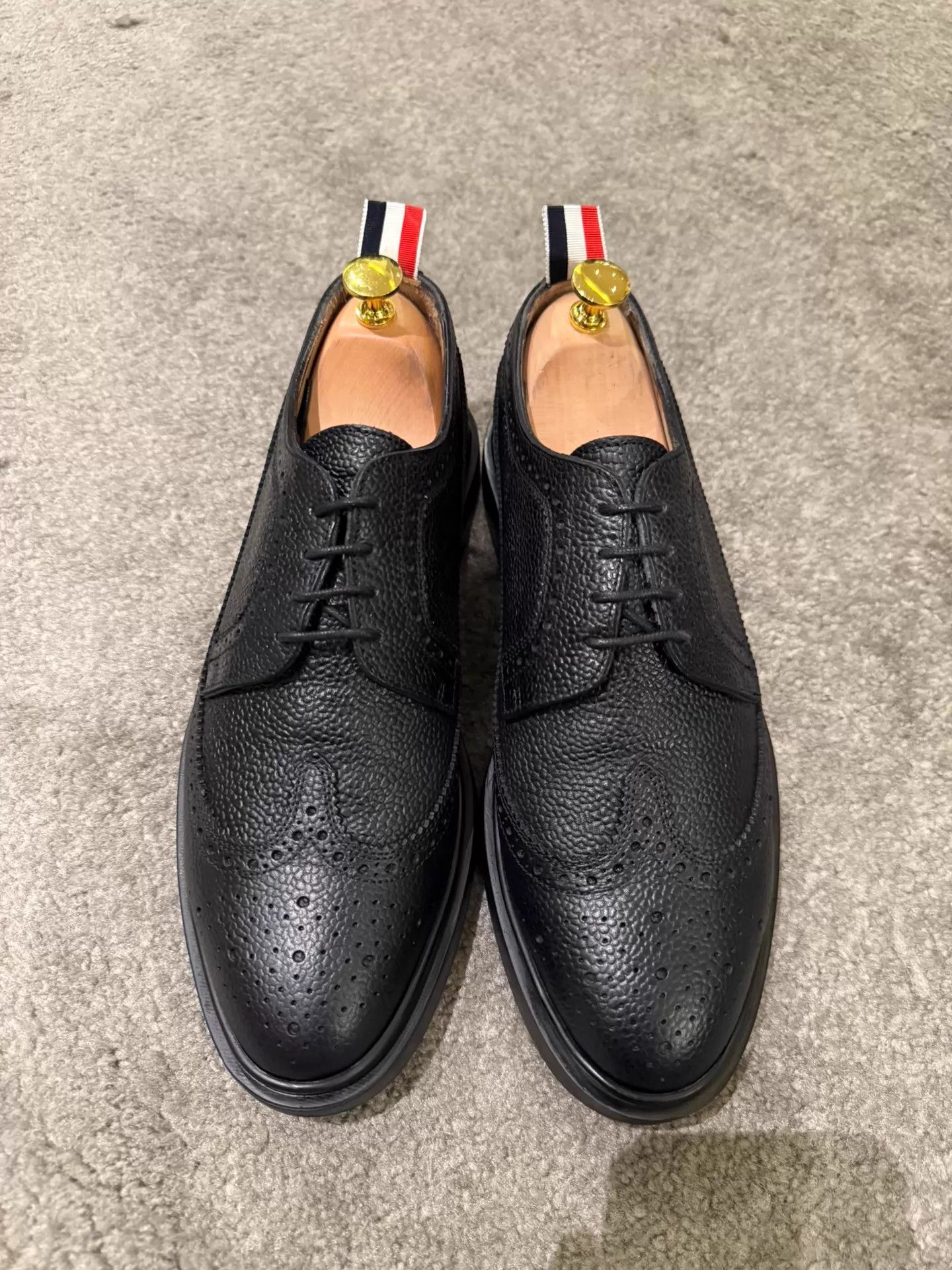 Thom Browne Thom Browne Black Lightweight Rubber Sole Wingtip US8.5 Size US 8.5 / EU 41-42 - 1 Thumbnail