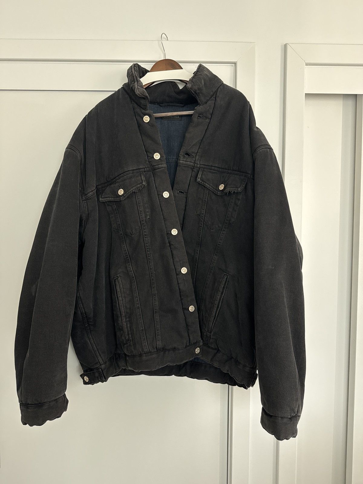 Balenciaga Padded Denim Jacket Size US S / EU 44-46 / 1 - 1 Thumbnail
