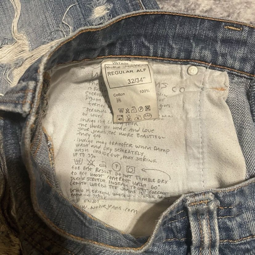 Nudie Jeans Nudie Jeans Ripped Distressed W32 L34 Regular ALF Vintage Size US 32 / EU 48 - 3 Thumbnail