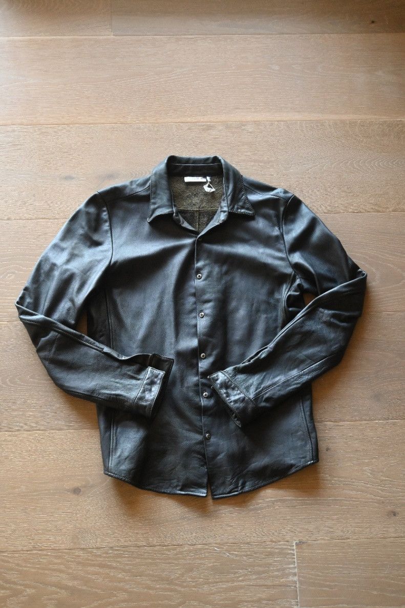 Vintage 2002 Carpe Diem Washable Leather Shirt Mens Size 2
