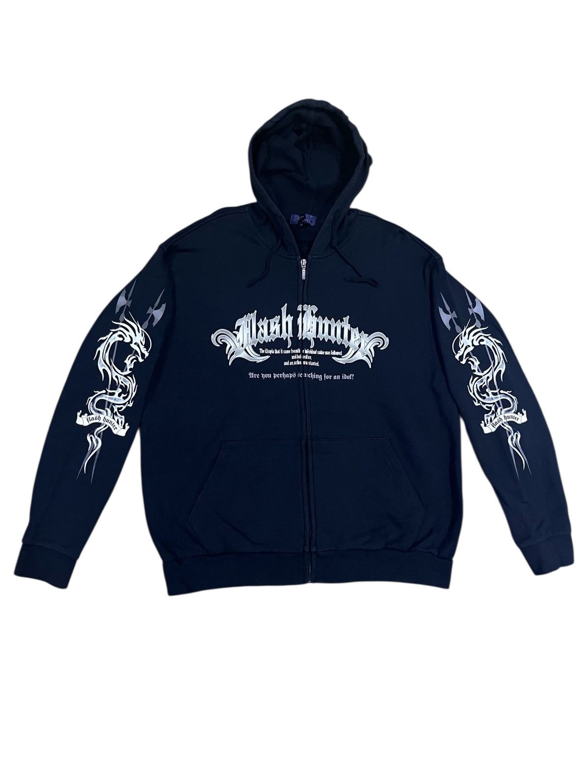 Japanese Brand Vintage flash hunter zipper hoodie Size US XXL / EU 58 / 5 - 1 Thumbnail