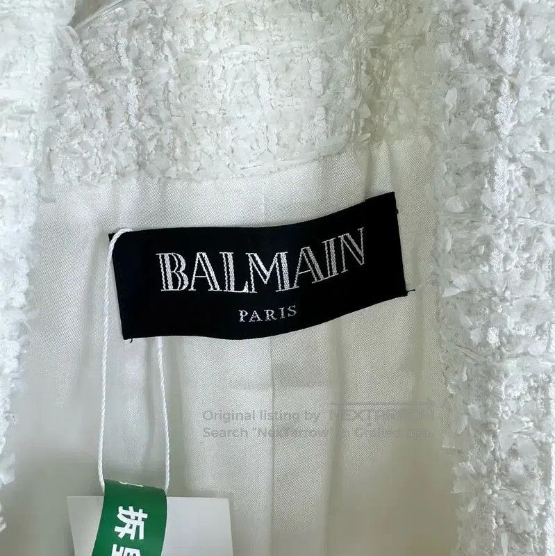 Balmain Balmain White Cotton Blend Ladies Coat . Size S / US 4 / IT 40 - 3 Thumbnail
