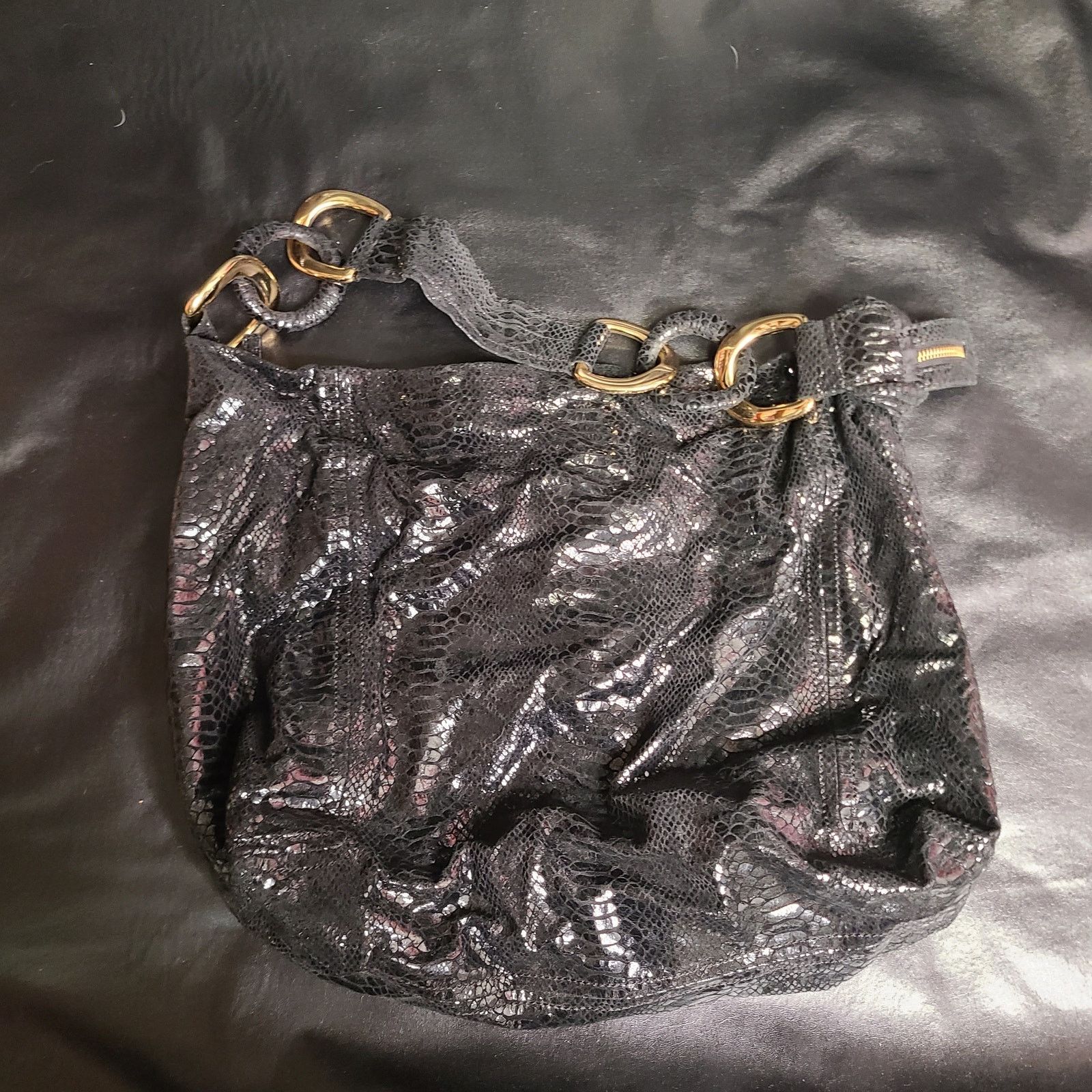 Michael Kors Michael Kors black snakeskin calfskin purse Size ONE SIZE - 2 Thumbnail