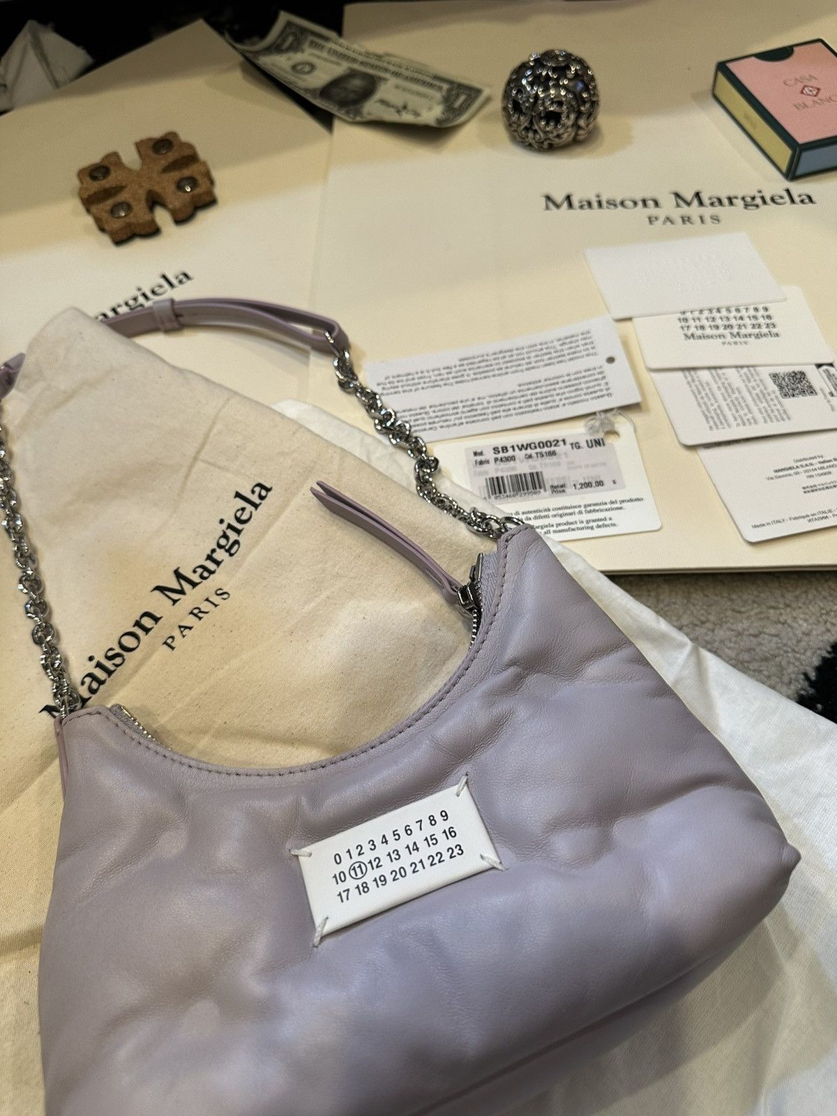 Maison Margiela Maison Margiela Mini Grand Slam Purple Shoulder Bag Size ONE SIZE - 6 Thumbnail