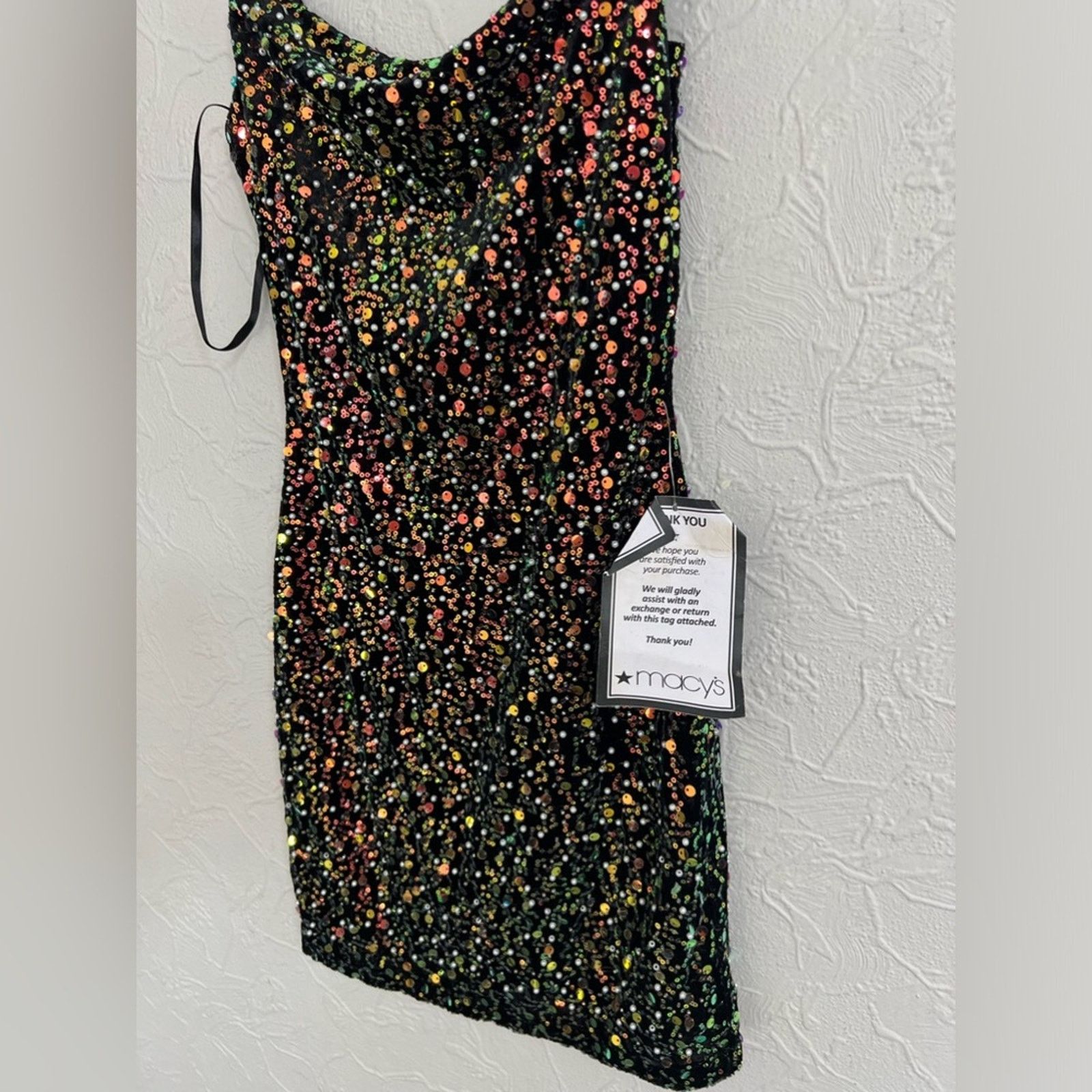 1989 STUDIO City Studios Womens Black Sequined Polyester Mini Dress NEW Size S / US 4 / IT 40 - 5 Thumbnail