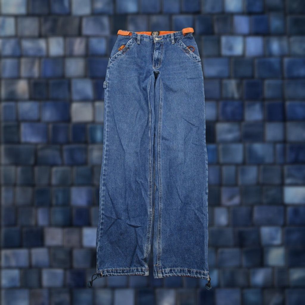 Vintage VINTAGE Y2K rue21 Baggy Wide Leg Carpenter Jeans Women's Size 2 Skater Grunge Blue Size 26" / US 2 / IT 38 - 1 Thumbnail