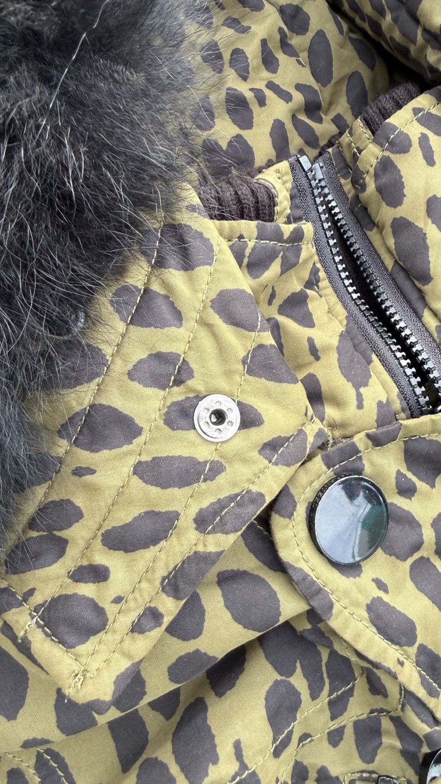 SLY SLY Baroque Japan Raccoon Fur Jacket Leopard Design bondage Size M / US 6-8 / IT 42-44 - 14 Thumbnail