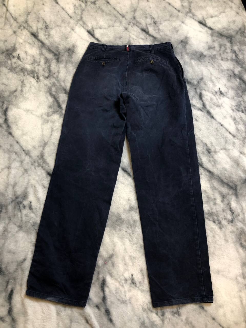 Tommy Hilfiger Y2K Navy Blue Tommy Hilfiger Baggy Wide Leg Pants Size US 32 / EU 48 - 4 Thumbnail