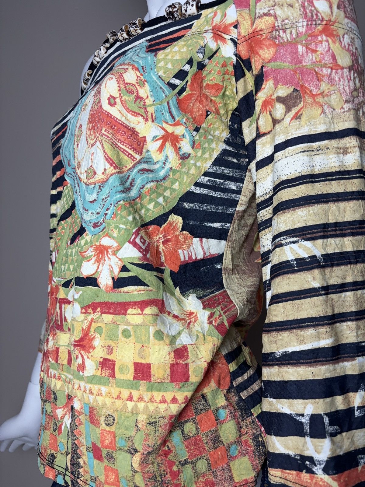Vintage Save The Queen mixed vintage 3/4 sleeves top Size M / US 6-8 / IT 42-44 - 6 Thumbnail