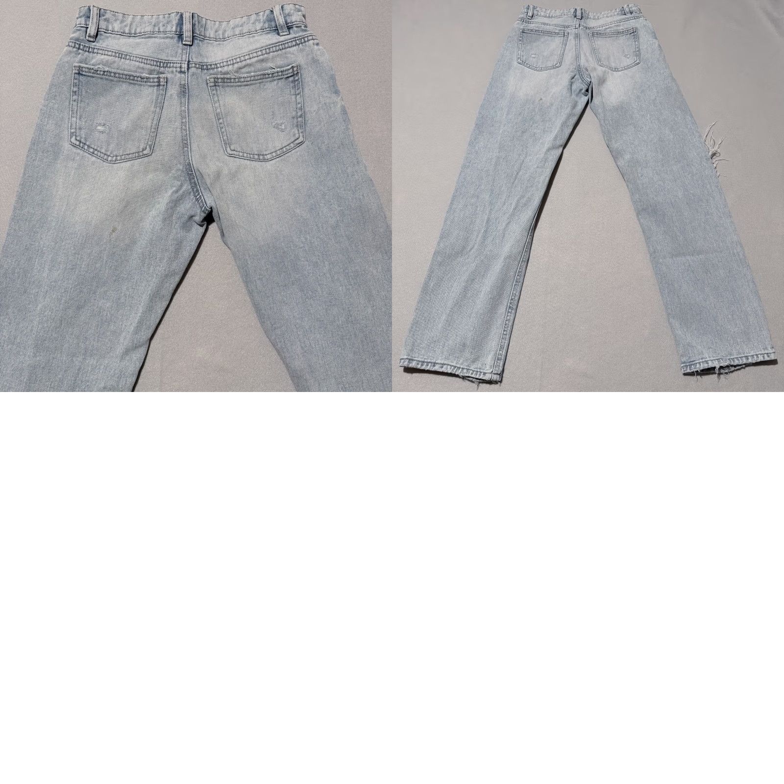 Vintage Refuge Jeans Women's Ligh Wash Distressed High Rise Straight Denim 0 Blue 5-Pocket Regular Jeans Menstrual none Size 25" / US 0 / IT 36 - 9 Thumbnail