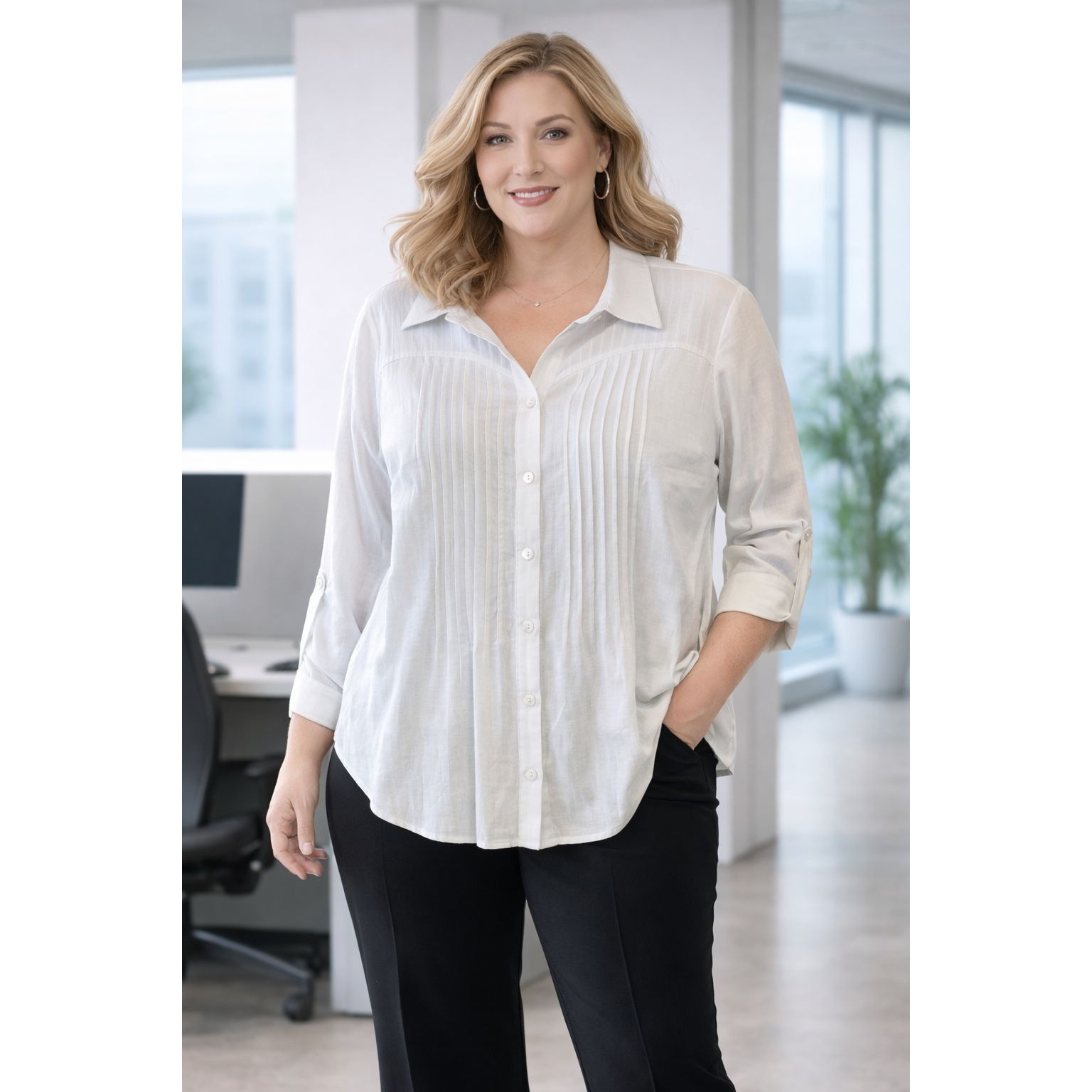 Croft & Barrow Womens 3X Plus Size Apparel Bundle - Two Blouses and One Pai Size 3XL / US 20-22 - 1 Thumbnail
