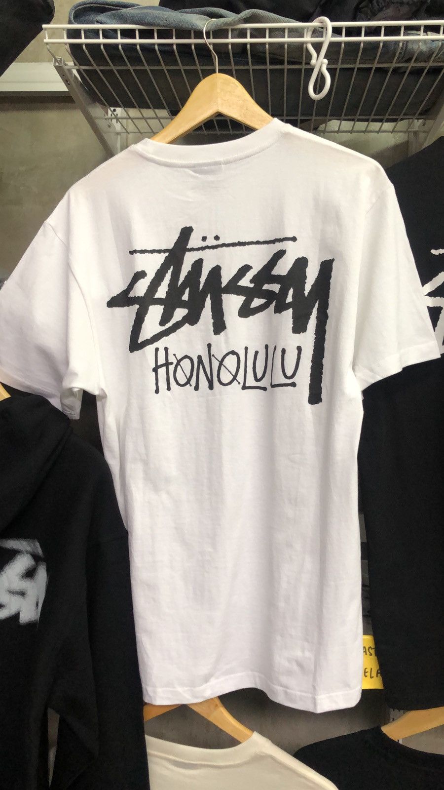 STUSSY STOCK HONOLULU TEE Mサイズ ホワイト Stussy Honolulu STOCK