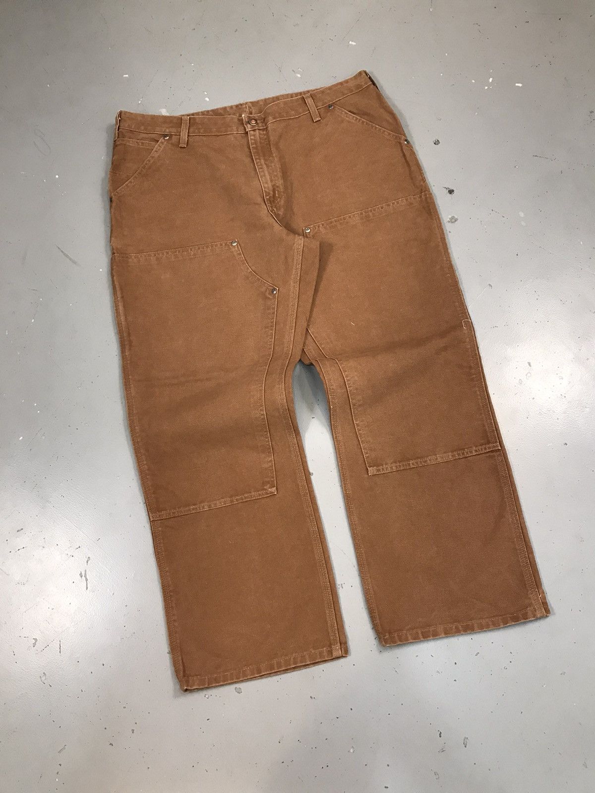 Carhartt × Vintage Vintage Carhartt WB136 BRN double knee denim Size 40" / US 18 - 3 Thumbnail
