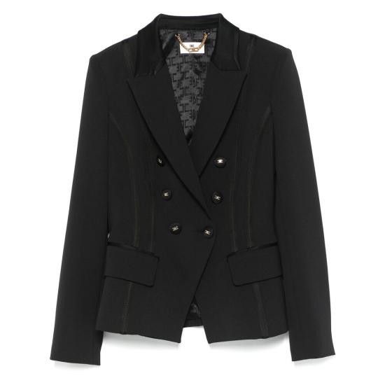 Elisabetta Franchi ELISABETTA FRANCHI Women Suit Jackets GI14251E2 110 BLACK Size L / US 10 / IT 46 - 1 Thumbnail
