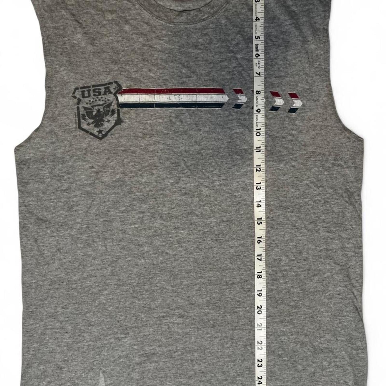 Hanes Vintage 90s USA Shield Graphic Sleeveless Tank Top Medium Size US M / EU 48-50 / 2 - 4 Thumbnail